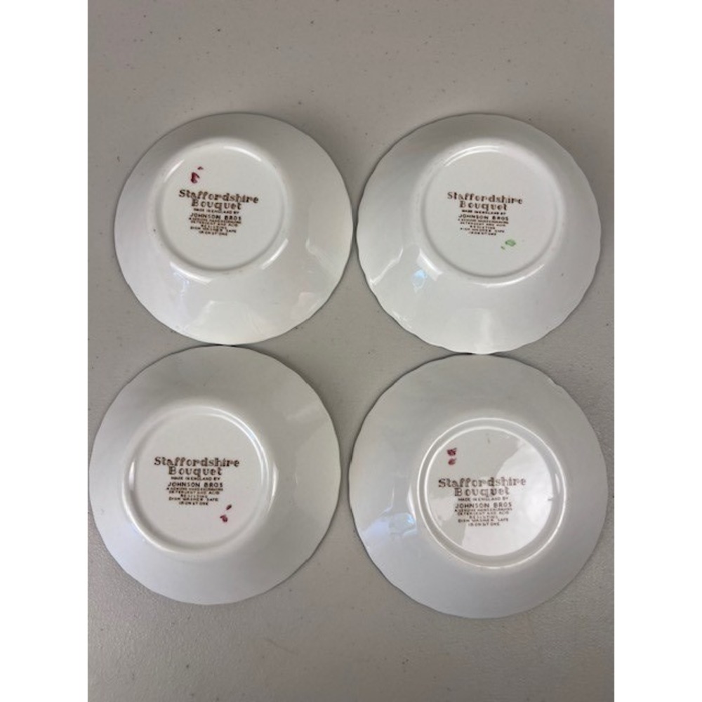 Johnson Bros Staffordshire Bouquet Ironstone Fruit‎ Bowls Set 4 Made in England - Picture 10 of 10